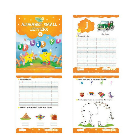 Rising Star Fun Learning Junior KG Books Set of 6 Ages 4-5 Years| Alphabet, Cursive Writing, Number, Colouring, Pattern Writing, Rhymes & Stories