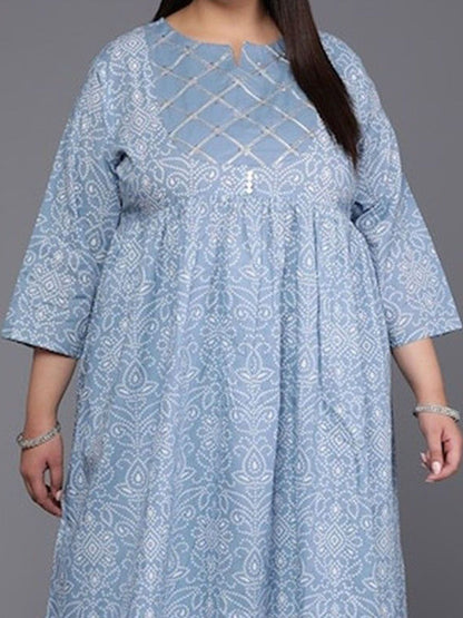 Sztori Geometric Printed Regular A-Line Kurta