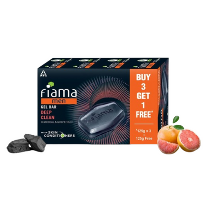 Fiama Men Deep Clean Gel Bar With Charcoal & Grapefruit