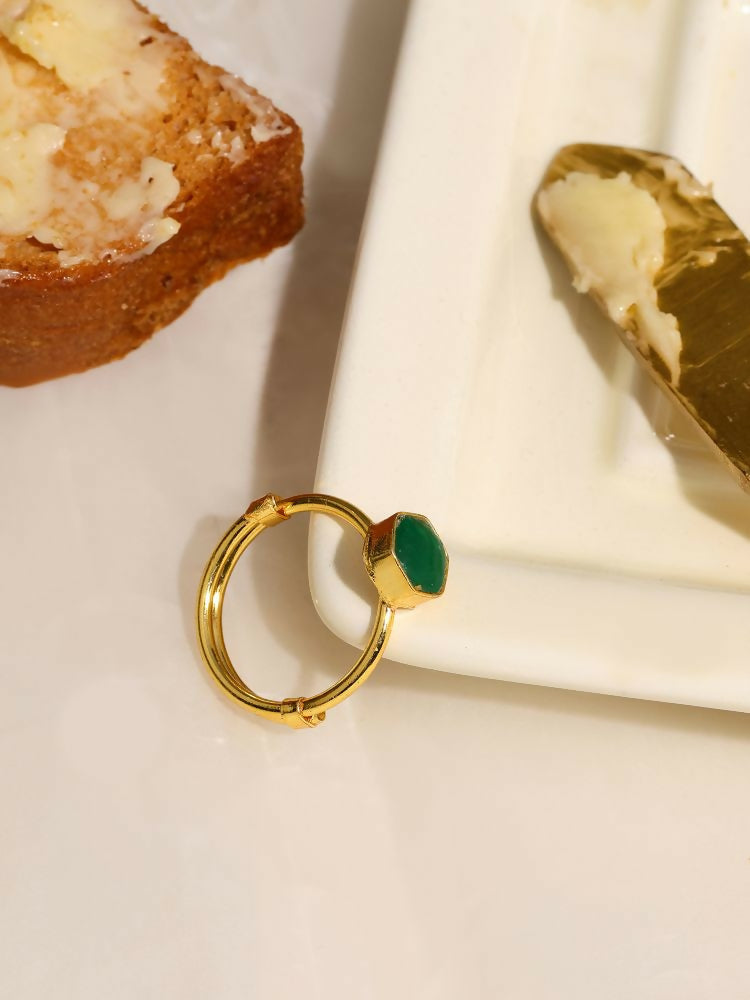 Natural Stone Green Ring - Ruby Raang