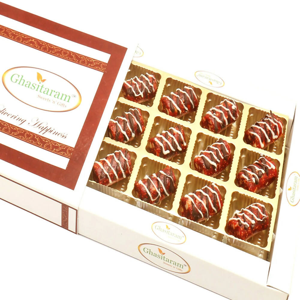 Ghasitaram Anjeer Khajoor Chocolate Rolls In White Box