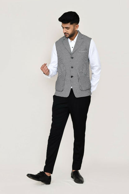Joban Fashion White Colored Art Silk Fabric Kurta, Jacket With Straight Fit Pant