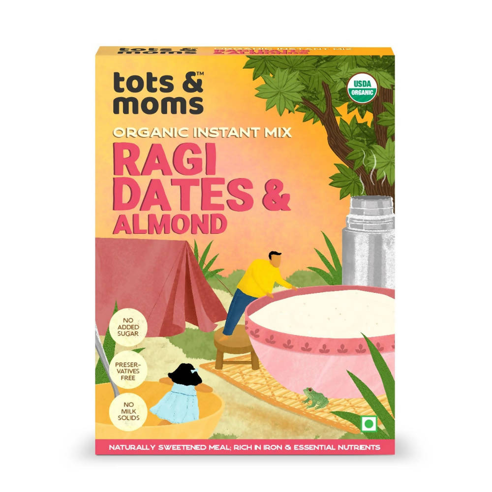 Tots and Moms Organic Ragi Dates & Almonds Instant Mix