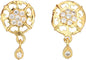 AanyaCentric Elegant Gold-Polished Ad American Diamond Earrings for Women Girls of All Ages
