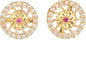 AanyaCentric Elegant Gold-Polished Ad American Diamond Earrings for Women Girls of All Ages
