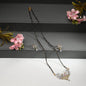 AanyaCentric Ad Short Mangalsutra Set Pendant with Earrings Golden