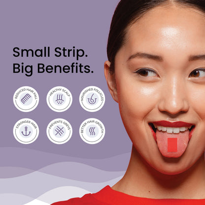 Wellbeing Nutrition Melts into Healthy Hair Biotin 10,000mcg Tropical Watermelon Disintegrating Strip Sugar Free