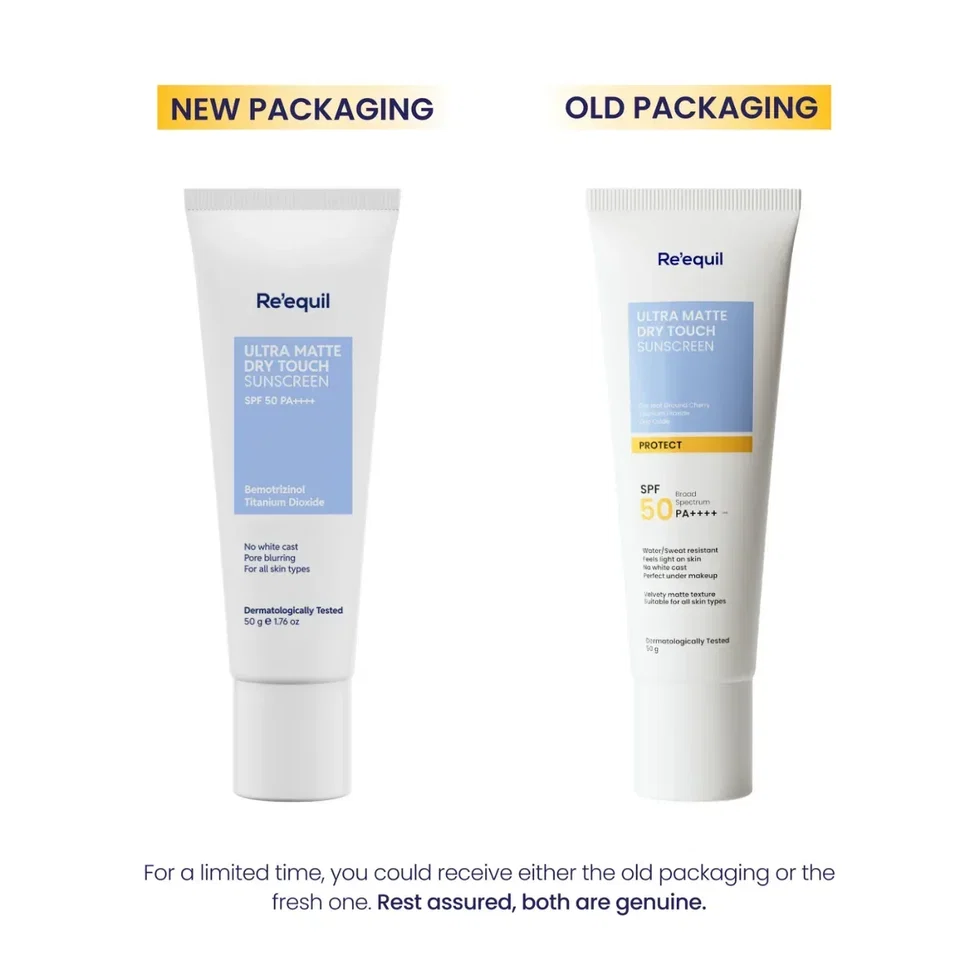 Re'equil Ultra Matte Dry Touch Sunscreen Gel SPF 50 PA++++