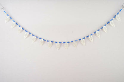 Kundan HandiKrafts White Leaf Beats Thoranna