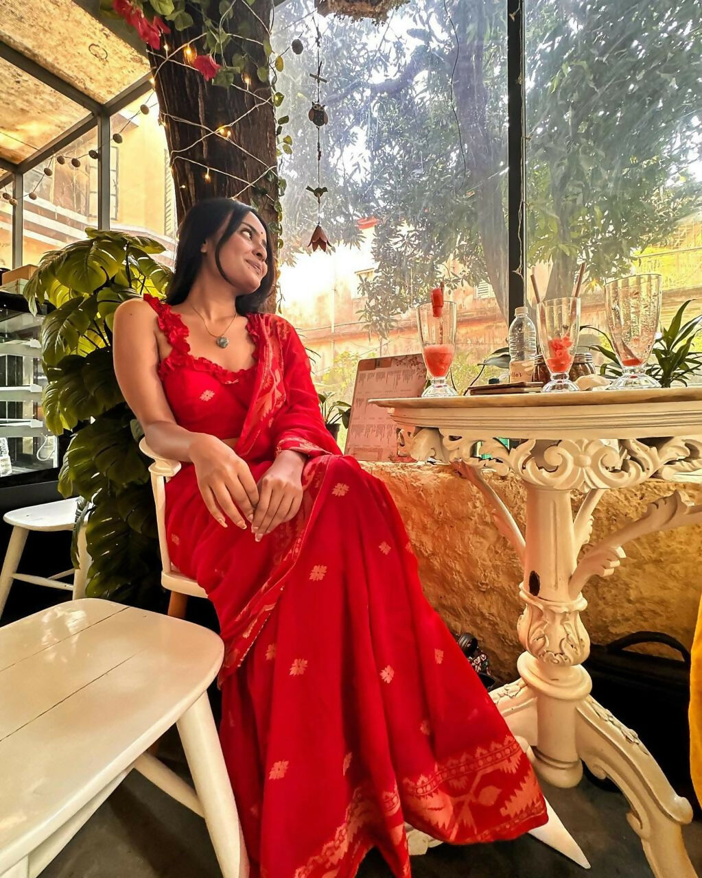 Exclusive Collection Beautiful Red Pure Cotton Woven Handloom Saree With Running Blouse Piece