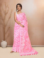 Joban Fashion Light Pink Cotton Blend Jamdani Saree