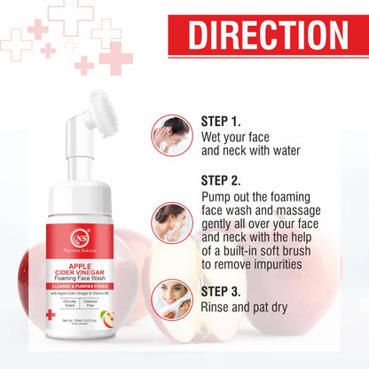 Nuerma Science Apple Cider Vinegar Foaming Face Wash
