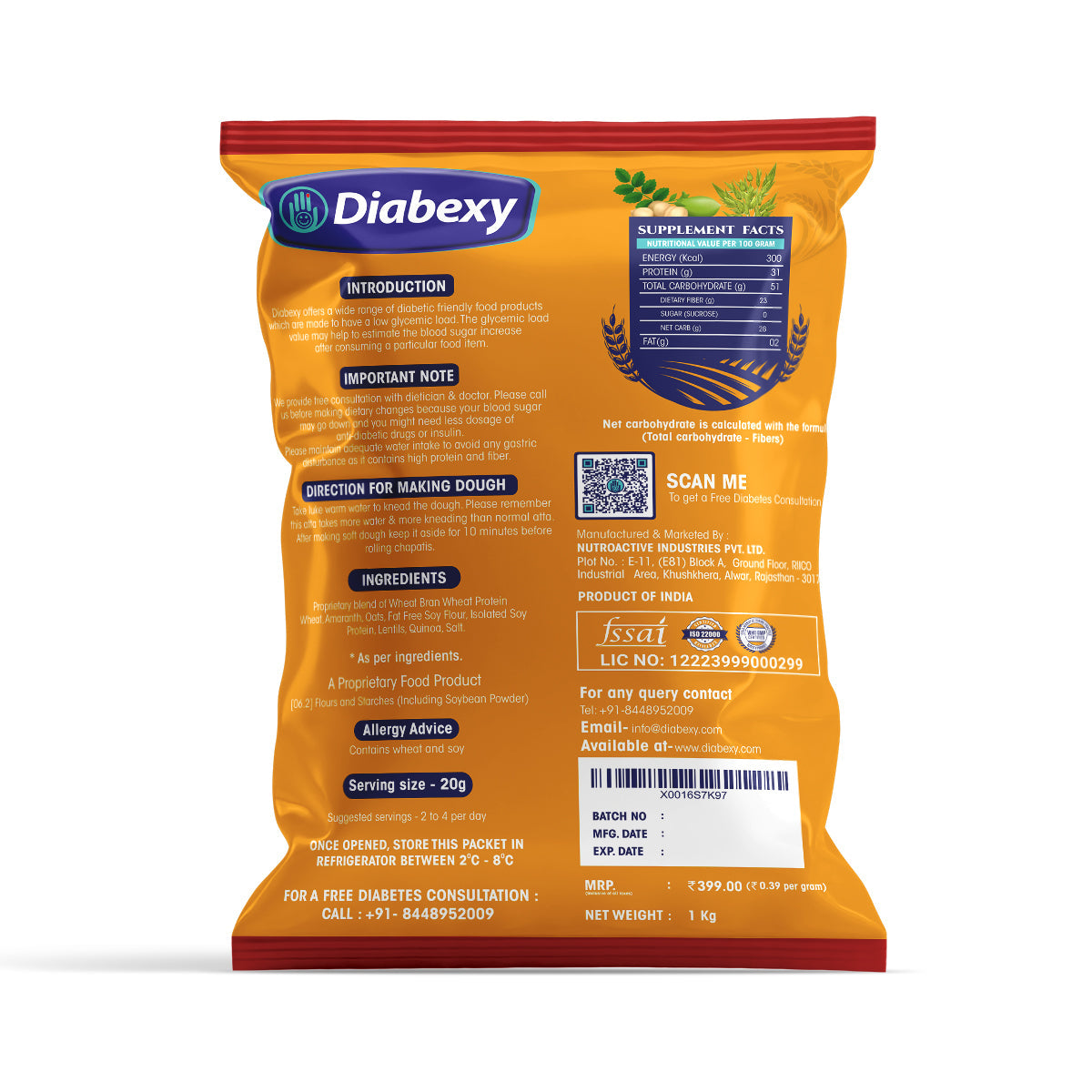 Diabexy Atta Lite Nuts Free