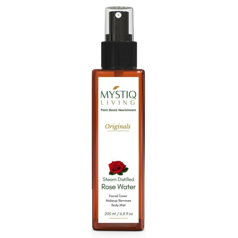 Mystiq Living Rose Water Pure & Natural Spray Face Toner, Gulab Jal For Skin & Hair