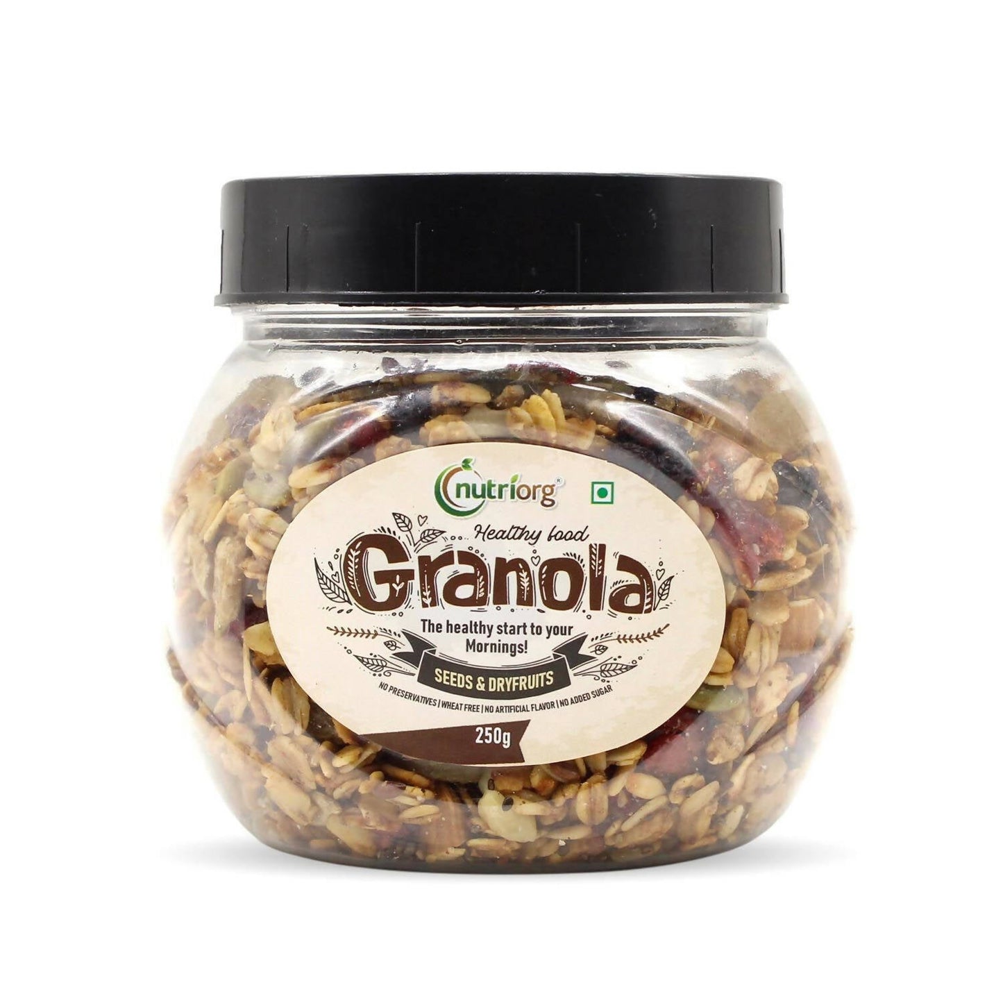 Nutriorg Crunchy Granola Seeds & Dry Fruit Flavor