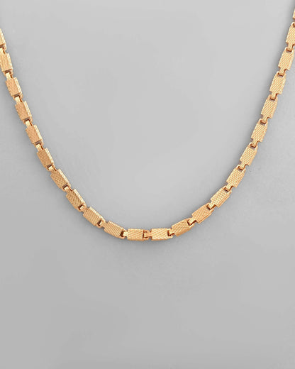 VOJ Gold-Polished Biscuit Shaped Chain For Men