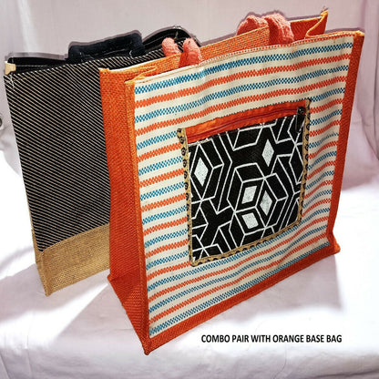 Jute Ladies Fashion Bags Combo - Big & Small