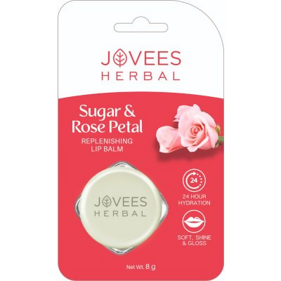 Jovees Sugar & Rose Petal Replenishing Lip Balm
