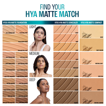 Lakme 9to5 Hya Matte Foundation + Hyaluronic Acid - Warm Beige