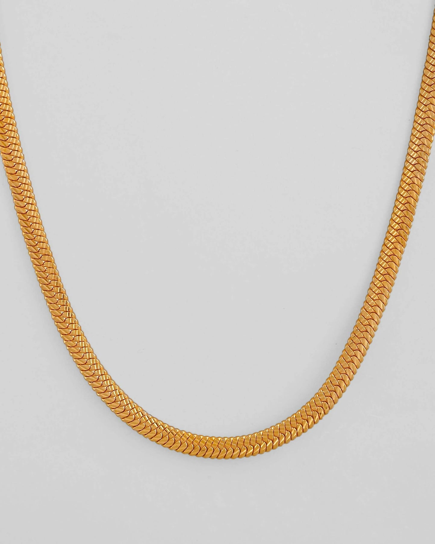 VOJ Men's Gold-Polished Thick Snake Chain