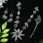 Mominos Fashion Johar Kamal Oxidised Silver-Plated Brass Finish Peacock Design Long Necklace Set For Women