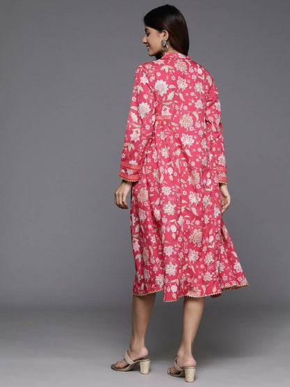 Ahalyaa Women's Traditional wear Dress - Pink