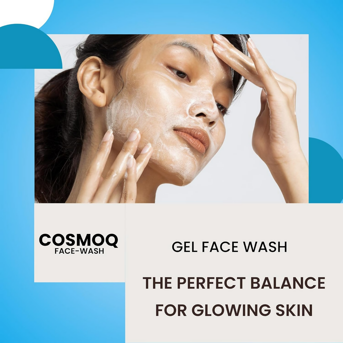 Cosmo Q Cleansing Face Wash Gel for Skin Purifying Formula with Moringa Extract