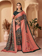 Aayaa Designer Winter Collection Printed Saree With Shawl - Multi Color