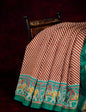 Off-White Red Striped Semi Chanderi Saree By Gayathri Reddy Designer Studio