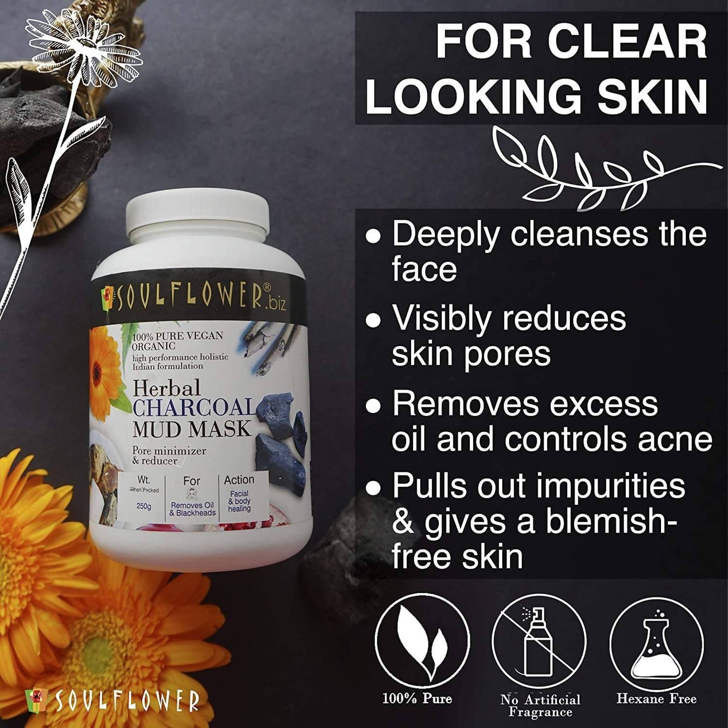 Soulflower Herbal Charcoal Mud Mask