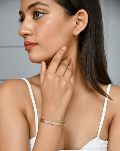VOJ Stainless Steel Gold-Polished Bracelet