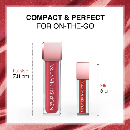 Nourish Mantra Liquid Lipstick Creamy Matte with SPF / Water Proof, Smudge Proof Shade- Spice And Shanti-