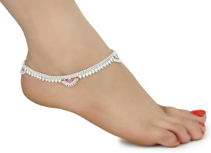 AanyaCentric Gold-Polished Mangalsutra Pendant Earring Set & Silver Plated Anklet