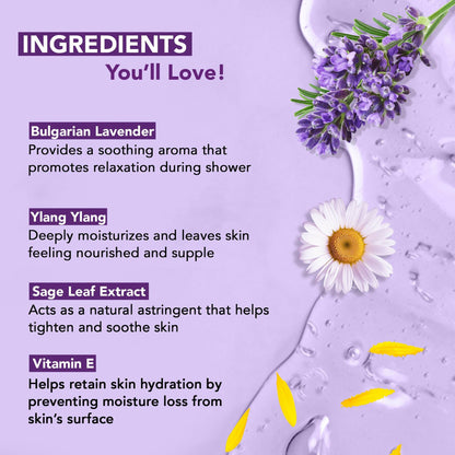 Botanic Hearth Bulgarian Lavender & Ylang Ylang Body Wash with Vitamin E, Sage Leaf Extracts