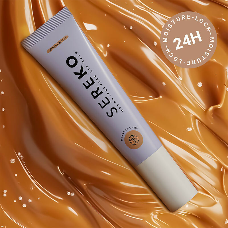 Sereko Hydra - Peptide Lip Balm, Clear, Enriched With Ceramides Barrier Repair Salted Caramel