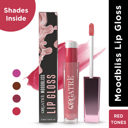 Orgatre MoodBliss Lip Gloss - Red Tones