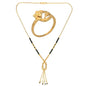 AanyaCentric Gold-Polished Mangalsutra & Ring Set