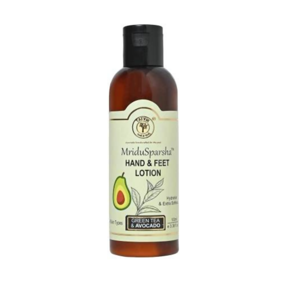 Tatvik Ayurveda Mridusparsha Hand & Feet Lotion (Green Tea & Avocado)