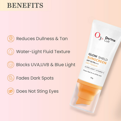 Professional O3+ Derma Cult Glow Shield Sunscreen SPF 50 PA+++