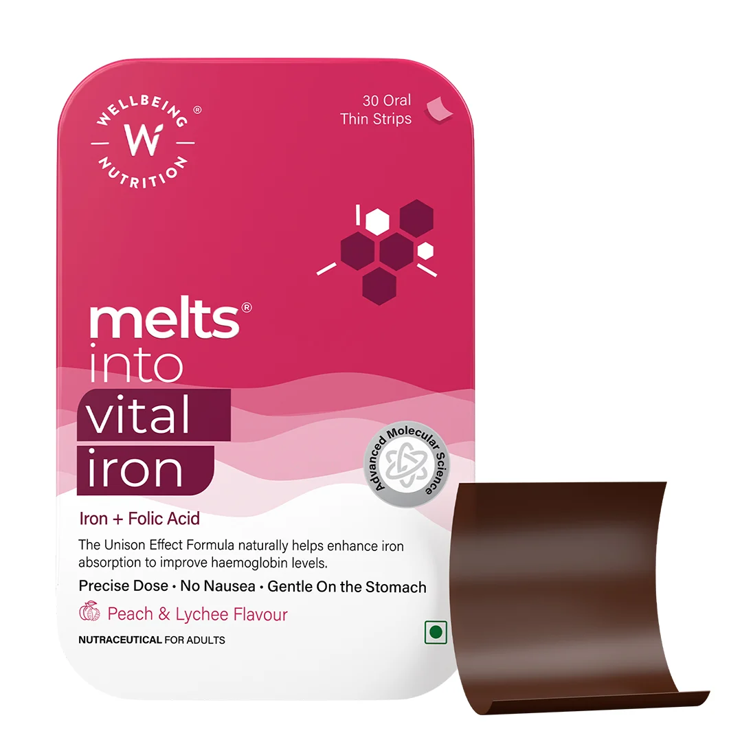 Wellbeing Nutrition Melts Vital Iron Oral Strips-Exotic Elderberry Flavor
