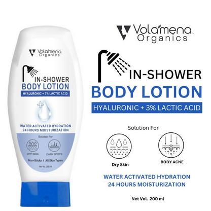 Volamena Hyluronic + Lactic Acid In-Shower Body Lotion With Aloevera