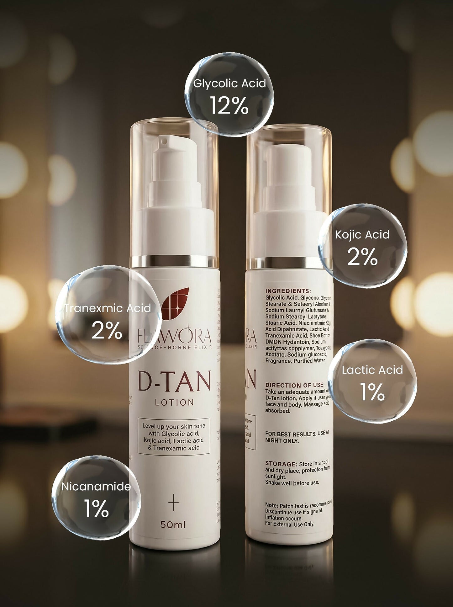 Flawora D-Tan Lotion