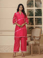 Yufta Pink Chanderi Silk Tie Dye Co-Ord Set