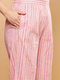 BohoJazz Pink Vacay Halter Top with Comfort Pants Co-ord Set