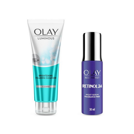 Olay Retinol Kit For Overnight Repair - Serum With Free Cleanser