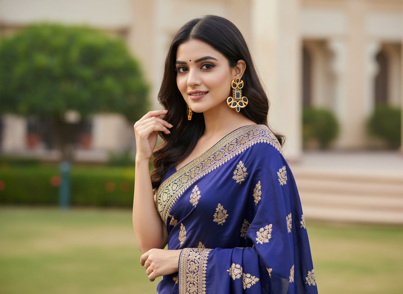 Blue Designer Earrings
