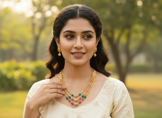 Designer Multicolor Stone Layer Necklace