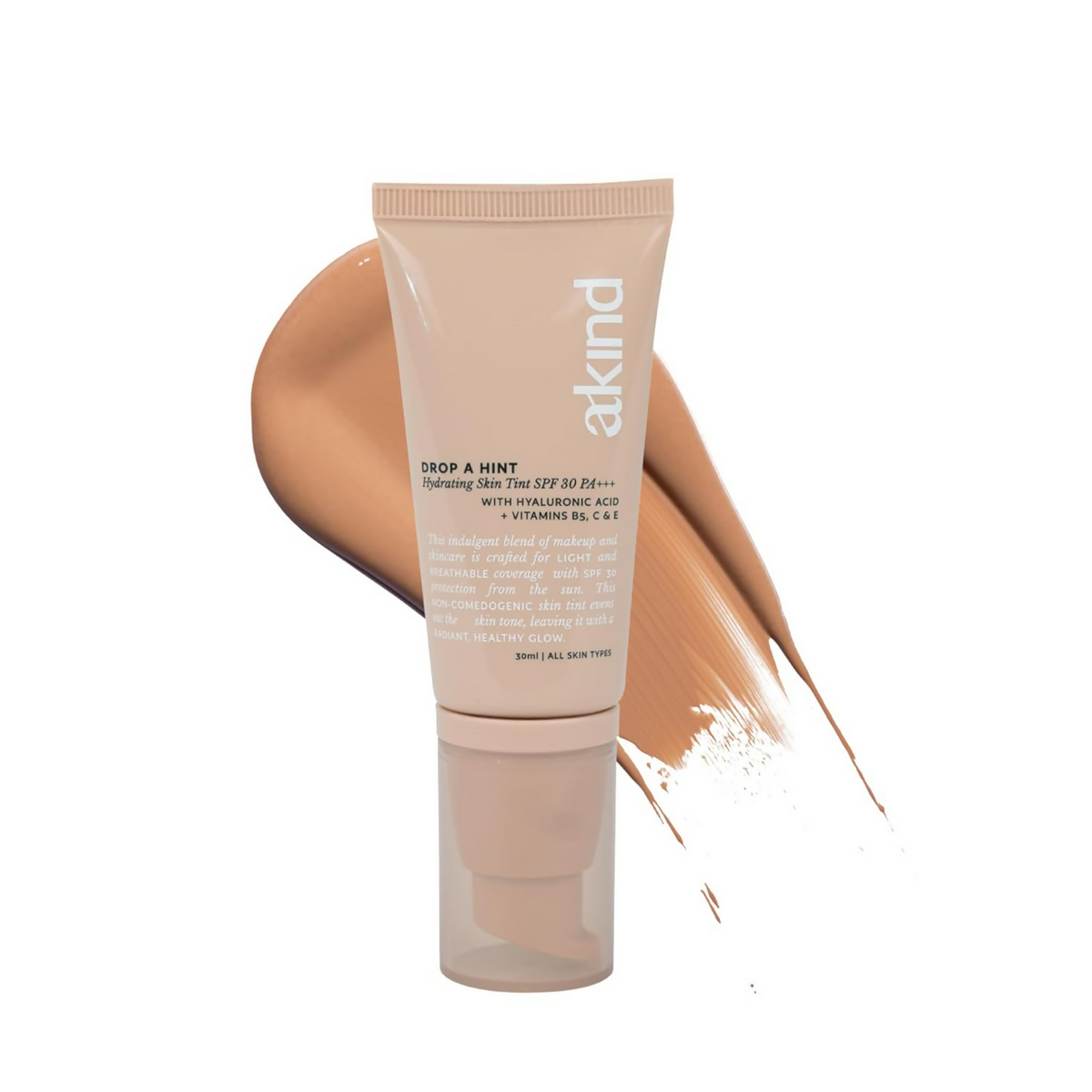 Akind Drop A Hint Hydrating Skin Tint Spf 30 Pa+++150 Honey