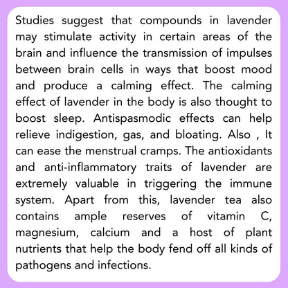 Satvi Wellness Lavender flower Tea | Lavender tea | Lavender flower drink mix  | Herbal Tea