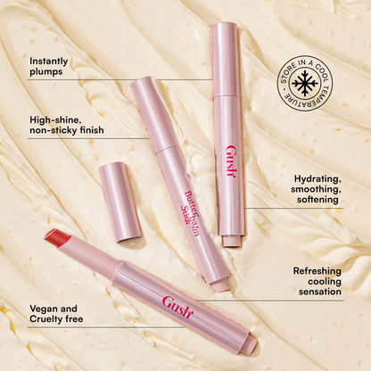 Gush Beauty Hybrid Gloss Butter Balm High Shine & Hydrating - Creamy Baby Pink